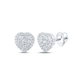 1 1/2CTW-DIA HEART EARRING